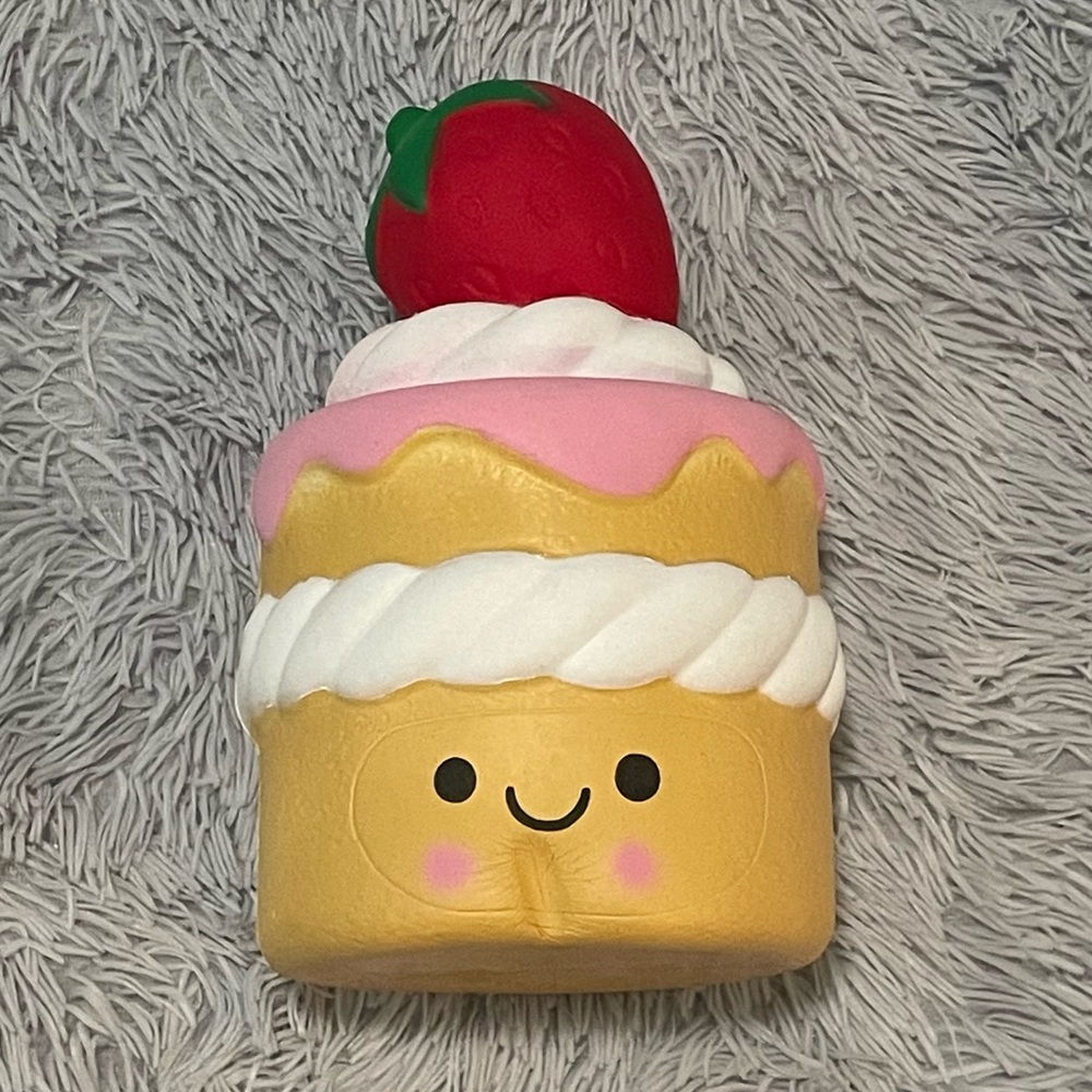 Large Strawberry Cake Squishy Squishable Toy - Picture 2 of 8